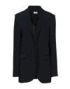 Rue Du Bac Woman Blazer Midnight Blue Size 6 Polyester In Blue