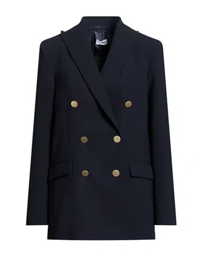 Rue Du Bac Woman Blazer Midnight Blue Size 8 Polyester, Elastane