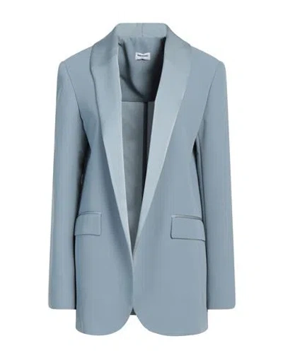 Rue Du Bac Woman Blazer Pastel Blue Size 10 Polyester