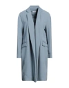 Rue Du Bac Woman Blazer Pastel Blue Size 8 Polyester In Blue