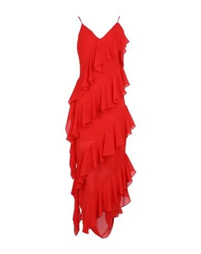 Rue Du Bac Woman Maxi Dress Tomato Red Size 6 Polyester