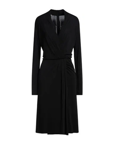 Rue Du Bac Woman Midi Dress Black Size 6 Polyester, Elastane