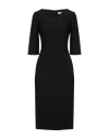Rue Du Bac Woman Midi Dress Black Size 4 Polyester, Elastane In Black