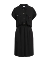 Rue Du Bac Woman Midi Dress Black Size 8 Polyester In Black
