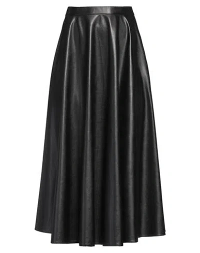 Rue Du Bac Woman Midi Skirt Black Size 2 Polyester