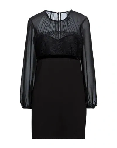 Rue Du Bac Woman Mini Dress Black Size 6 Polyester, Elastane