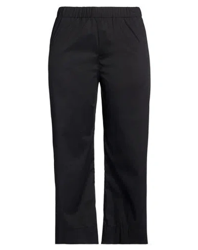Rue Du Bac Woman Pants Black Size 10 Cotton, Polyamide, Elastane