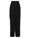 Rue Du Bac Woman Pants Black Size 10 Polyester, Viscose, Elastane In Black