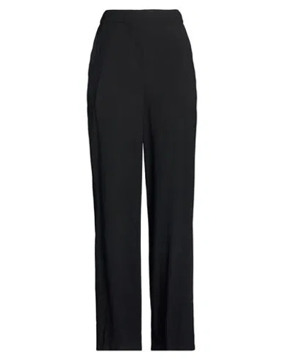 Rue Du Bac Woman Pants Black Size 10 Viscose, Polyester