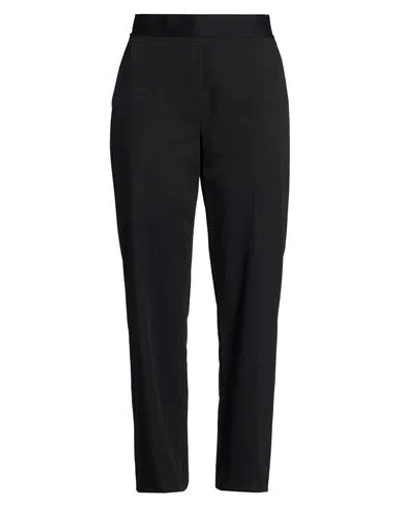Rue Du Bac Woman Pants Black Size 12 Polyester, Viscose, Elastane
