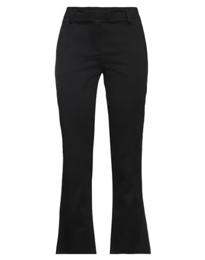 Rue Du Bac Woman Pants Black Size 4 Cotton, Elastane