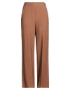 Rue Du Bac Woman Pants Brown Size 10 Viscose, Polyester