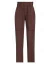 Rue Du Bac Woman Pants Brown Size 2 Modal, Polyester In Brown
