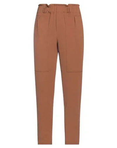 Rue Du Bac Woman Pants Camel Size 4 Polyester, Elastane In Beige