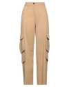 Rue Du Bac Woman Pants Camel Size 6 Cotton, Elastane In Beige