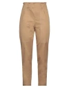 Rue Du Bac Woman Pants Camel Size 8 Cotton, Elastane In Beige