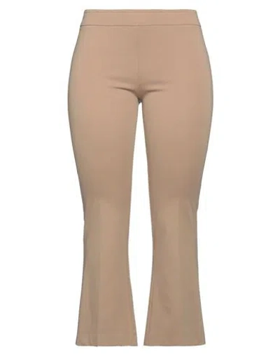 Rue Du Bac Woman Pants Camel Size 8 Cotton, Polyamide, Elastane In Brown