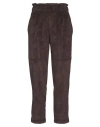 Rue Du Bac Woman Pants Dark Brown Size 6 Polyester, Polyamide, Elastane In Brown