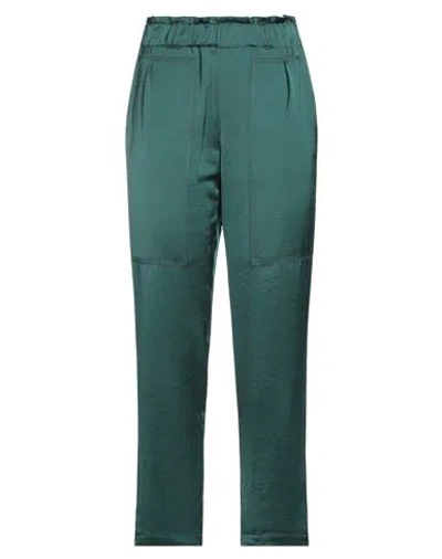 Rue Du Bac Woman Pants Dark Green Size 6 Polyester, Viscose