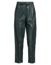 Rue Du Bac Woman Pants Dark Green Size 10 Polyurethane In Green