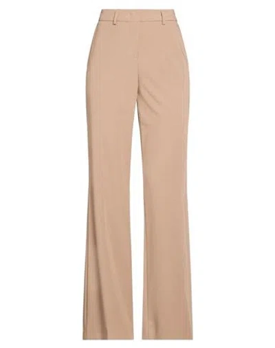 Rue Du Bac Woman Pants Light Brown Size 8 Polyester, Viscose, Elastane In Neutral