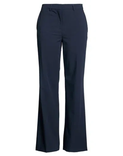 Rue Du Bac Woman Pants Midnight Blue Size 10 Polyester, Viscose, Elastane