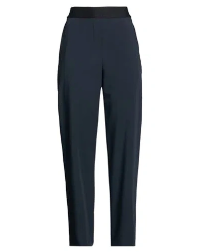 Rue Du Bac Woman Pants Midnight Blue Size 12 Polyester, Viscose, Elastane