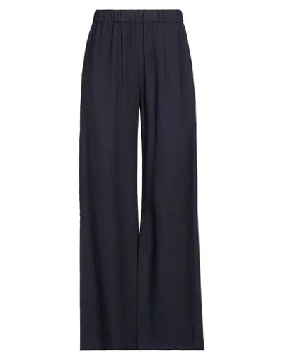 Rue Du Bac Woman Pants Midnight Blue Size 8 Viscose, Polyester In Animal Print