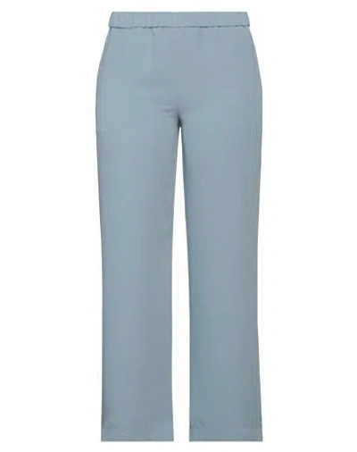 Rue Du Bac Woman Pants Pastel Blue Size 8 Polyester