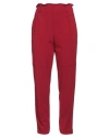 RUE DU BAC RUE DU BAC WOMAN PANTS RED SIZE 6 POLYESTER, VISCOSE, ELASTANE