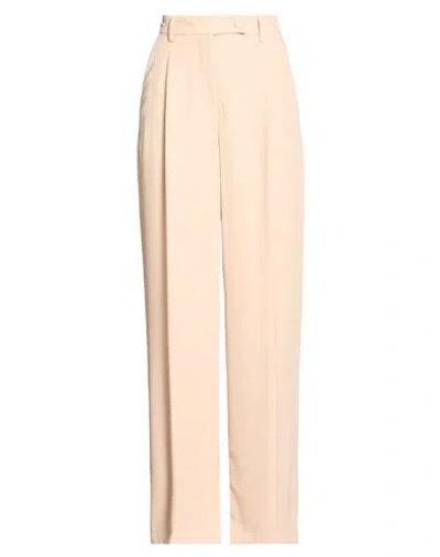 Rue Du Bac Woman Pants Sand Size 8 Polyester In Brown