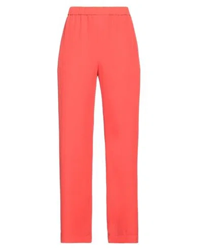Rue Du Bac Woman Pants Tomato Red Size 6 Polyester, Elastane