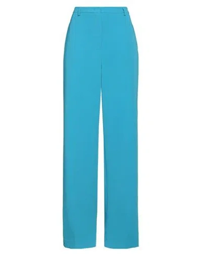 Rue Du Bac Woman Pants Turquoise Size 6 Polyester, Elastane In Blue