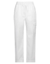 Rue Du Bac Woman Pants White Size 8 Cotton, Polyamide, Elastane In White
