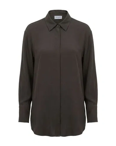 Rue Du Bac Woman Shirt Charcoal Size 4 Viscose, Wool In Grey