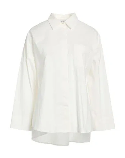 Rue Du Bac Woman Shirt Ivory Size 8 Cotton, Polyamide, Elastane In White