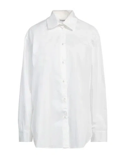 Rue Du Bac Woman Shirt White Size 8 Cotton, Polyamide, Elastane