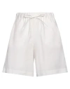 Rue Du Bac Woman Shorts & Bermuda Shorts Ivory Size 8 Modal, Polyester In White