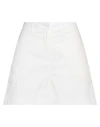 Rue Du Bac Woman Shorts & Bermuda Shorts White Size 6 Cotton, Polyamide, Elastane