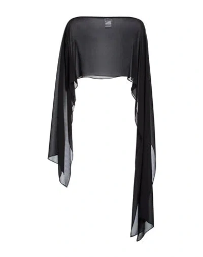 Rue Du Bac Woman Shrug Black Size 4 Polyester