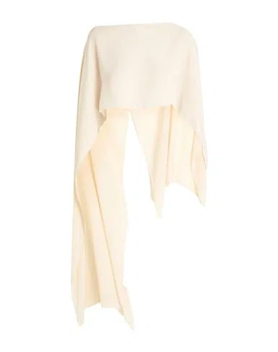Rue Du Bac Woman Shrug Cream Size 2 Polyester In Neutral