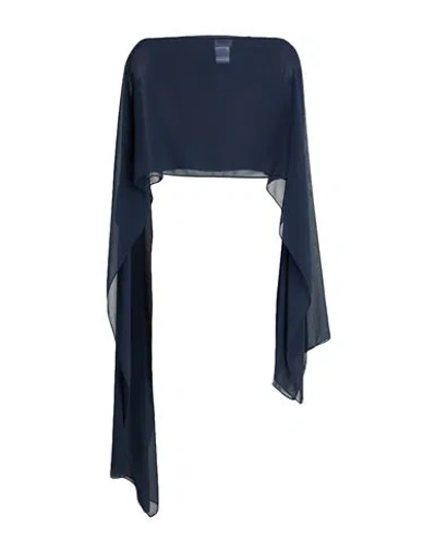 Rue Du Bac Woman Shrug Midnight Blue Size 4 Polyester