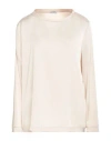 Rue Du Bac Woman Top Beige Size 10 Polyester