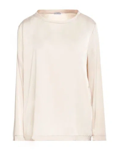Rue Du Bac Woman Top Beige Size 10 Polyester In White