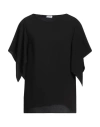 Rue Du Bac Woman Top Black Size 10 Polyester In Black
