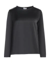 Rue Du Bac Woman Top Black Size 4 Polyester, Elastane