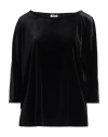Rue Du Bac Woman Top Black Size 4 Polyester, Elastane In Black
