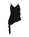Rue Du Bac Woman Top Black Size 6 Polyester In Black