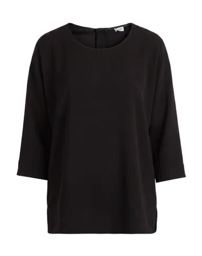 Rue Du Bac Woman Top Black Size 6 Polyester, Elastane