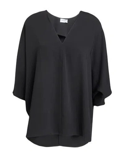 Rue Du Bac Woman Top Black Size 8 Polyester